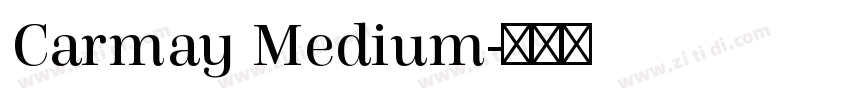 Carmay Medium字体转换